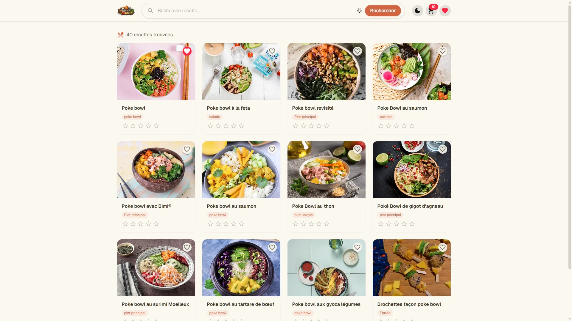 LaRecetteDB - Catalogue des recettes
