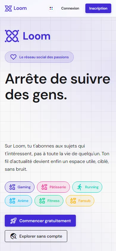 Loom sur téléphone